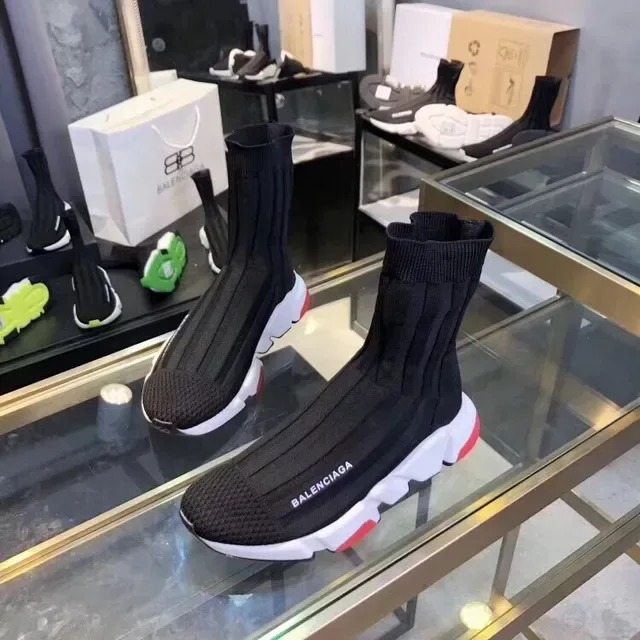 Balenciaga Speed Trainer Noir Blanc Rouge Sneakers Lifestyle 5