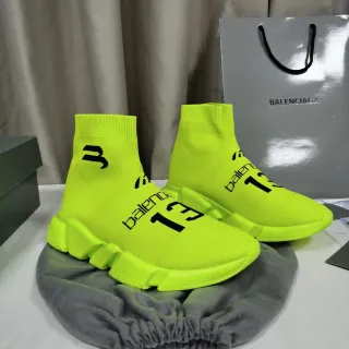 Balenciaga Speed Trainer Neon Lime Knit tênis lifestyle