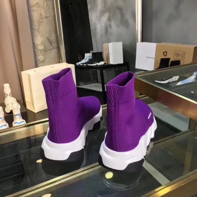 Balenciaga Speed Trainer roxo branco preto sneakers lifestyle 3