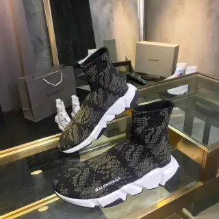 Balenciaga Speed Trainer সাপের চামড়ার প্রিন্ট লেসবিহীন লাইফস্টাইল স্নিকার