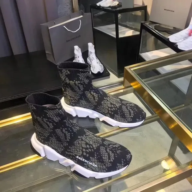 Balenciaga Speed Trainer impression de peau de serpent sans lacets sneakers lifestyle 5