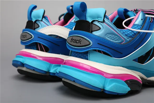 Balenciaga Track Sneaker bleu royal cyan rose sneakers à semelle épaisse 2
