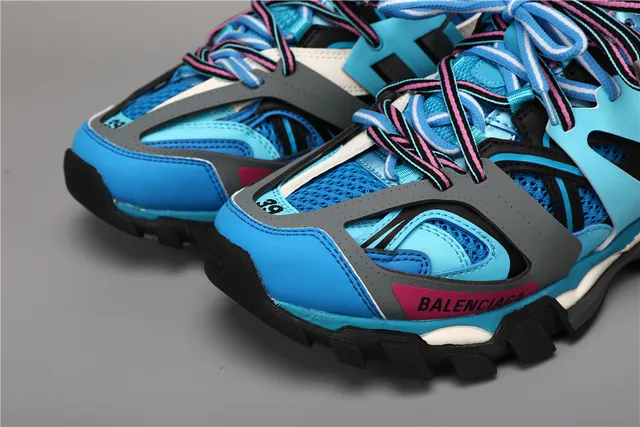 Balenciaga Track Sneaker bleu royal cyan rose sneakers à semelle épaisse 4