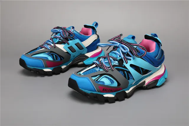 Balenciaga Track Sneaker bleu royal cyan rose sneakers à semelle épaisse 5