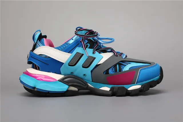 Balenciaga Track Sneaker bleu royal cyan rose sneakers à semelle épaisse 8