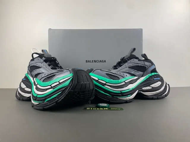 Balenciaga Track Trainer gris noir vert sneakers à semelle épaisse 13