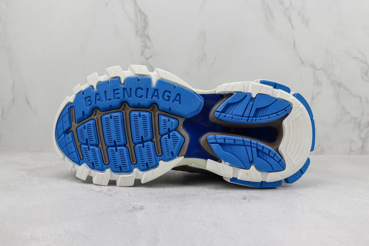 Balenciaga Track Trainer ধূসর বাদামী নীল চংকি স্নিকার্স 8