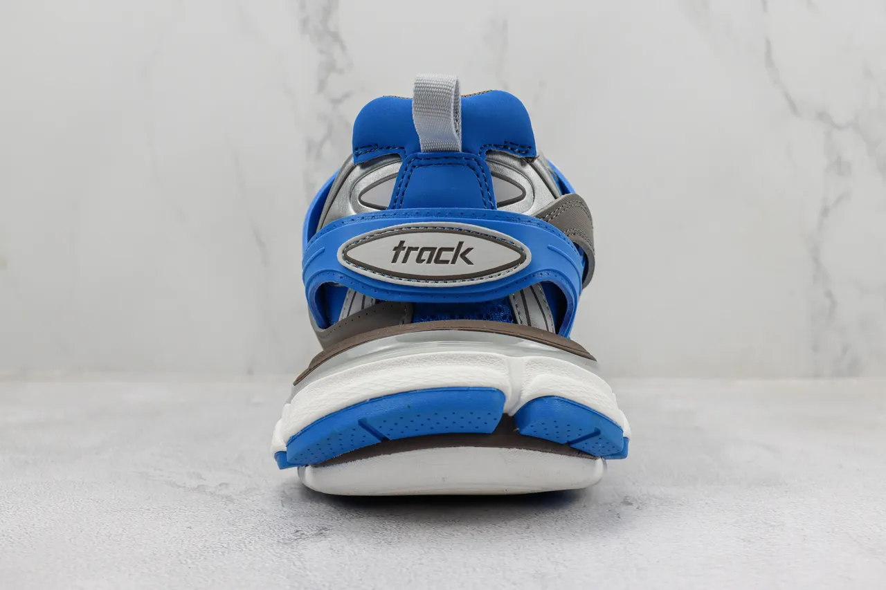Balenciaga Track Trainer ধূসর বাদামী নীল চংকি স্নিকার্স 9