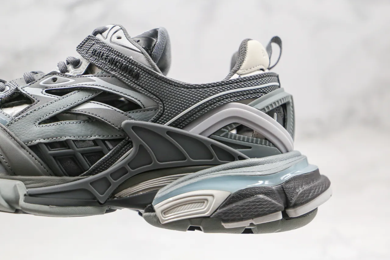 Balenciaga Track Trainer cinza azul gelo tênis chunky 4