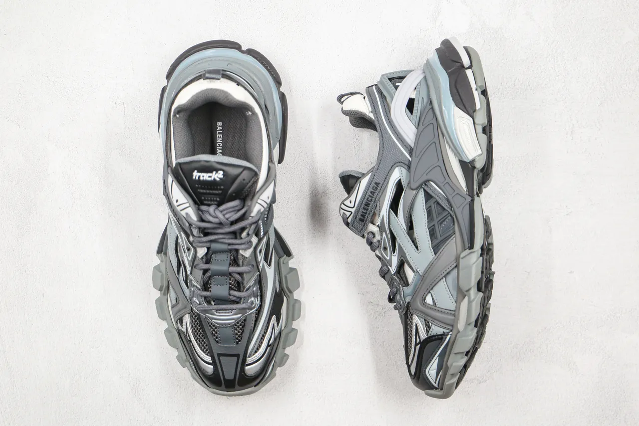 Balenciaga Track Trainer cinza azul gelo tênis chunky 7