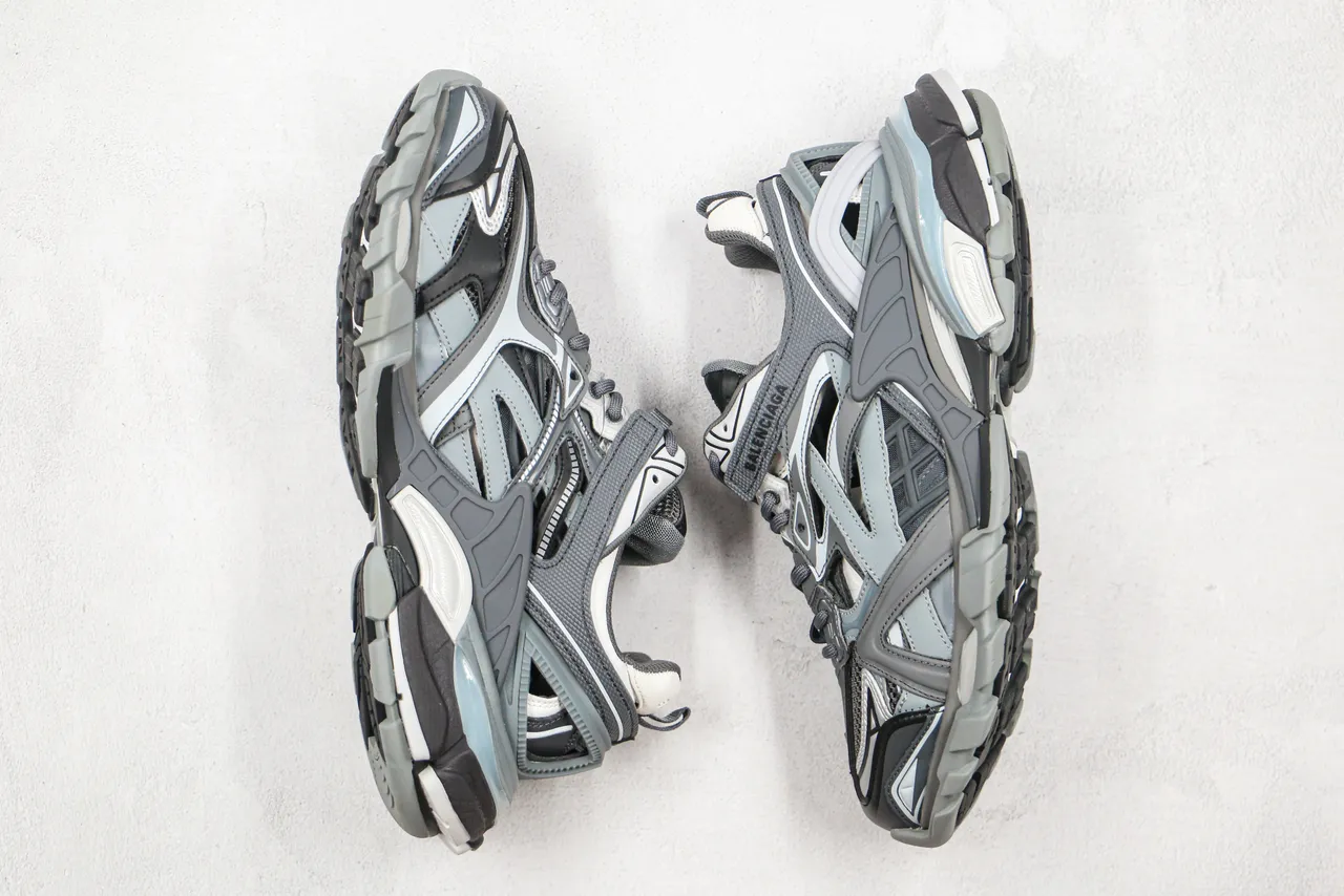 Balenciaga Track Trainer cinza azul gelo tênis chunky 9