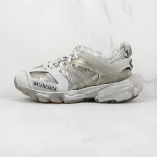 Balenciaga Track Trainer أحذية رياضية سميكة أبيض رمادي شفاف