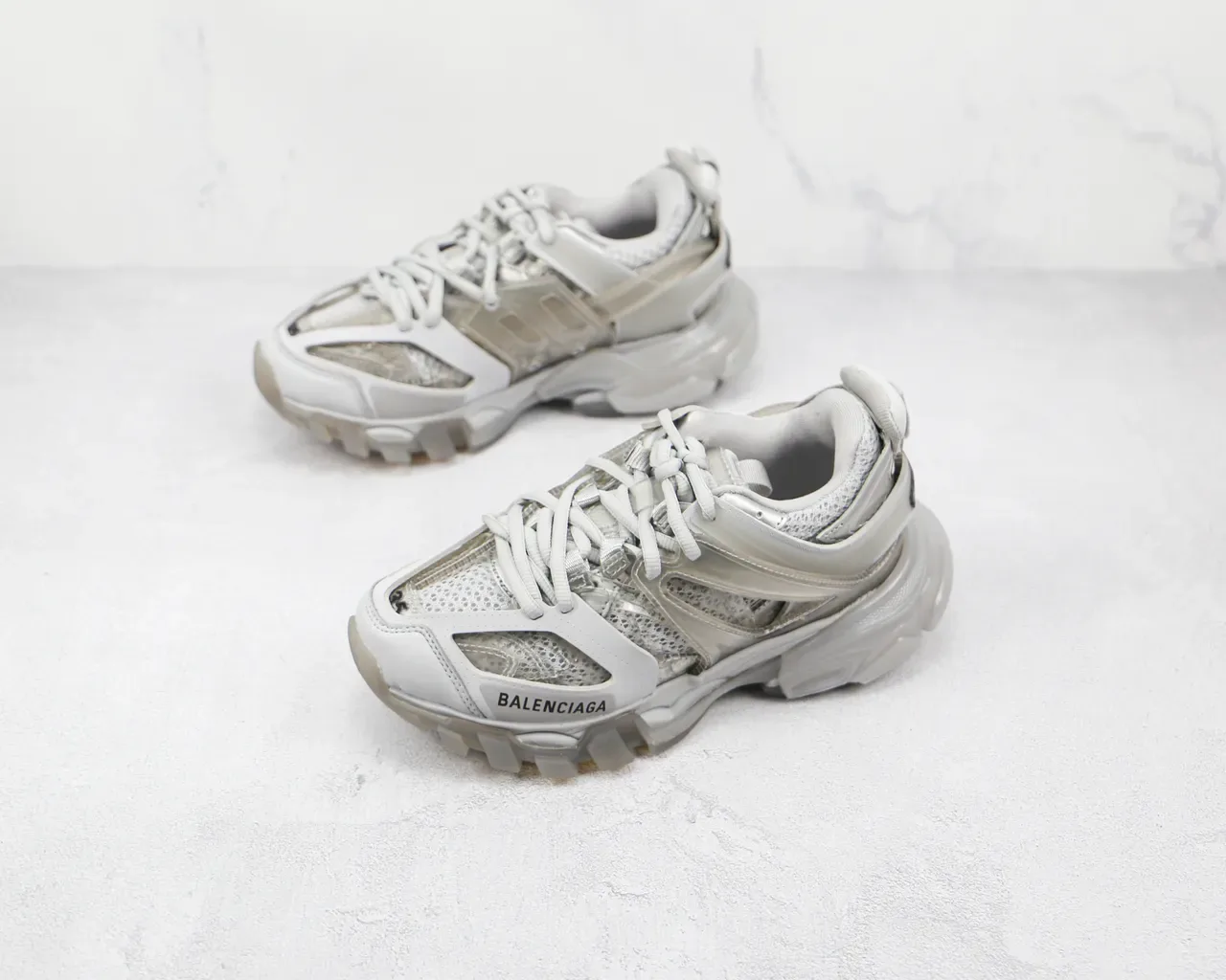 Balenciaga Track Trainer sneakers chunky blanches grises transparentes 7