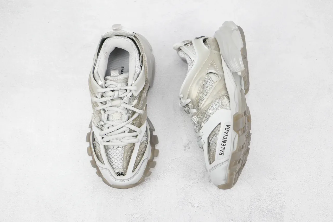 Balenciaga Track Trainer sneakers chunky blanches grises transparentes 8