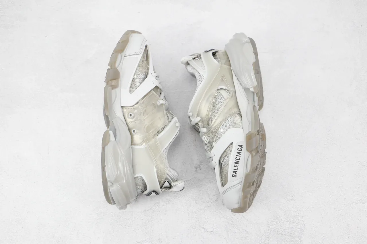 Balenciaga Track Trainer sneakers chunky blanches grises transparentes 9