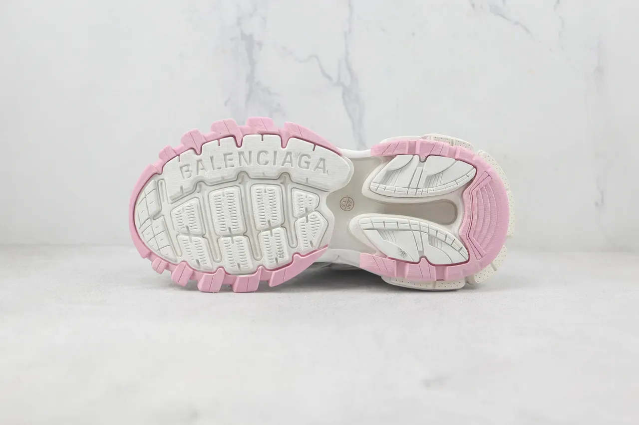 Balenciaga Track Trainer أبيض وردي أصفر chunky sneakers 8