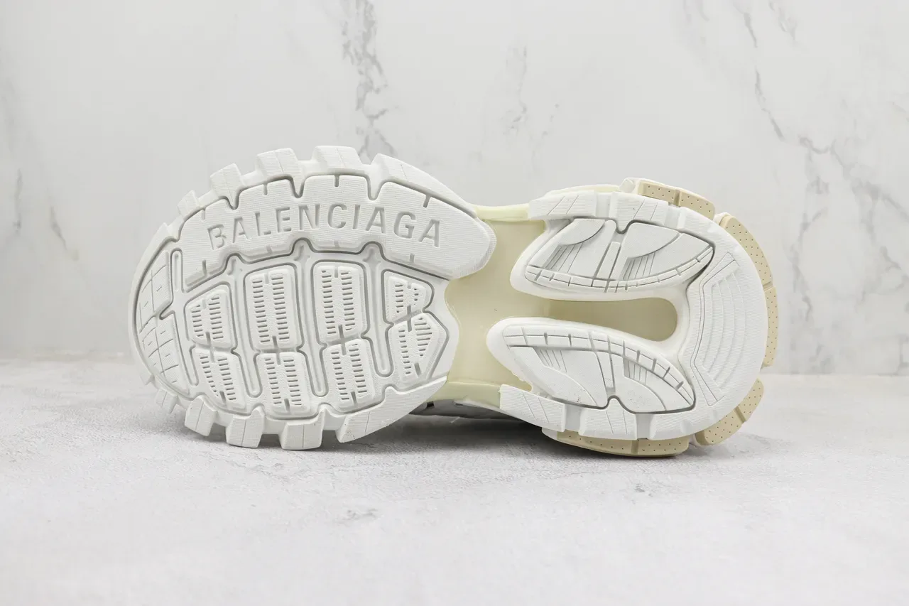بيلنساجا تراك أبيض متعدد الألوان Oversized Cage Upper شبكة وأوفرليز سنتيزي تشانكي سنيكرز 8