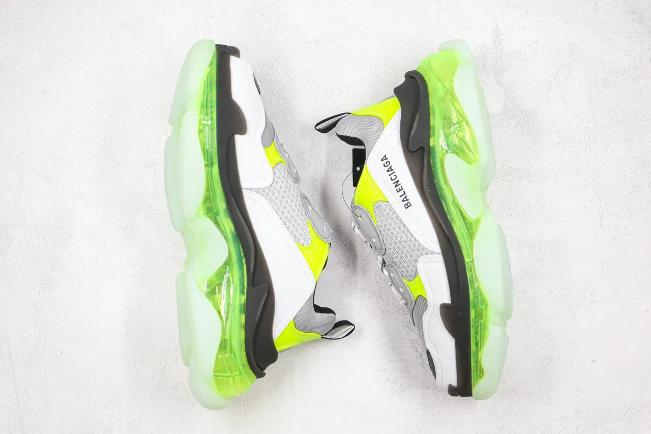 Balenciaga Triple S Verde Neón Chunky Sneakers 8