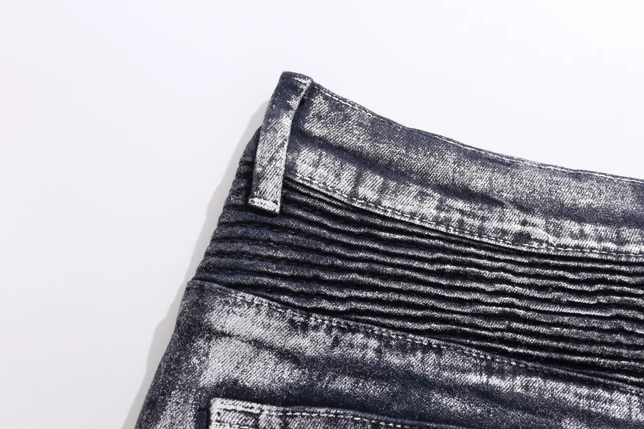 Balmain Distressed Black Moto-Panelled Denim Shorts 5