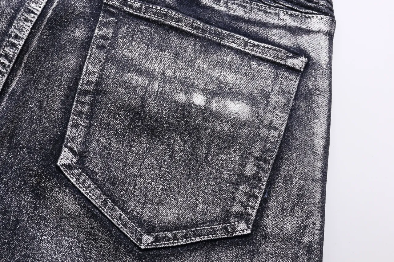 Balmain Distressed Black Moto-Panelled Denim Shorts 6