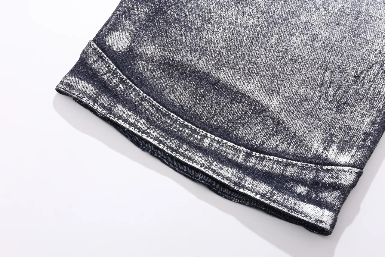 Balmain Distressed Black Moto-Panelled Denim Shorts 8