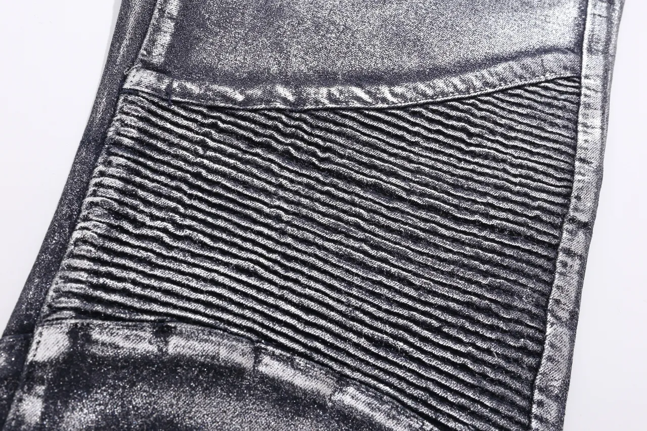 Balmain Distressed Black Moto-Panelled Denim Shorts 15