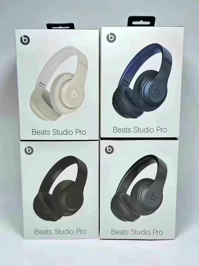Beats Studio Pro Brown White Slim Headband Oval Earcups Over-ear Headphones 7