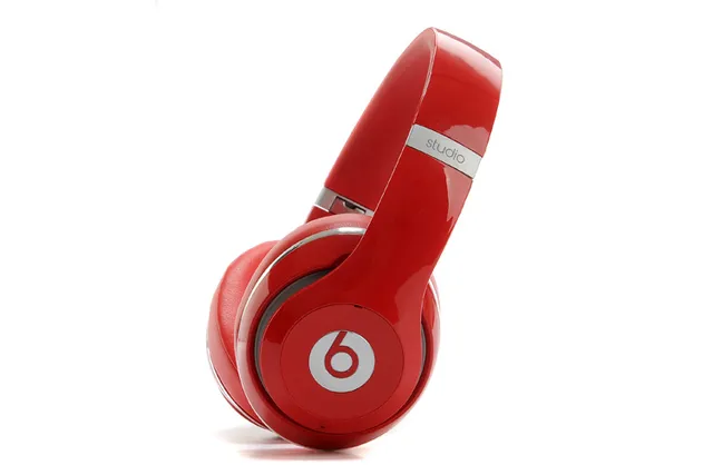 Beats Studio White Red Glossy Finish Metal-Accented Headband Over-ear Headphones 16