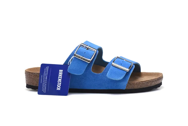 Birkenstock Arizona صندل كاجوال أزرق سويد 2