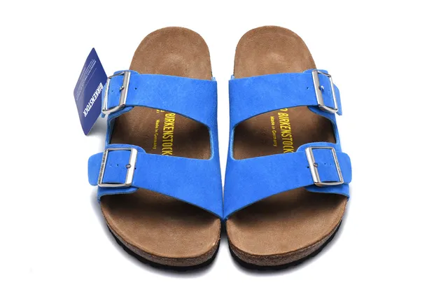 Birkenstock Arizona صندل كاجوال أزرق سويد 3
