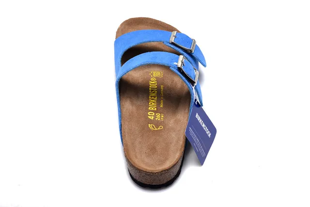 Birkenstock Arizona صندل كاجوال أزرق سويد 5