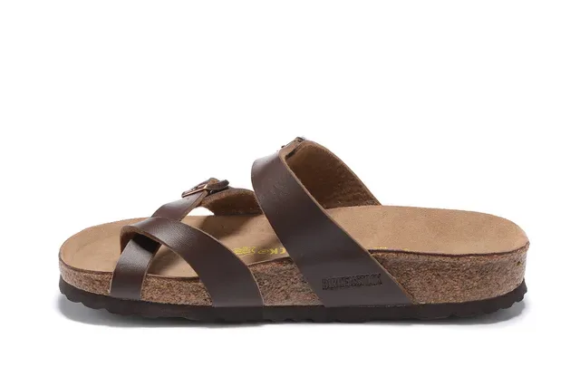 Birkenstock Arizona Brown Leather Two-Strap Casual Sandals 4
