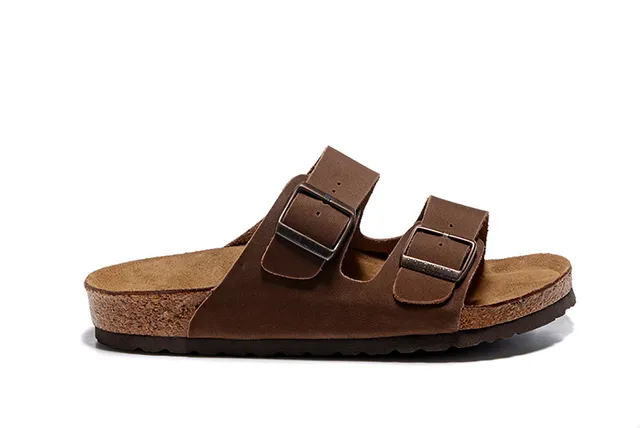 Birkenstock Arizona Sandales Casuales en Daim Brun 2