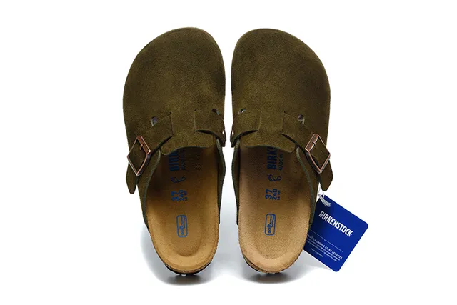 Birkenstock Arizona sabot daim vert olive 2