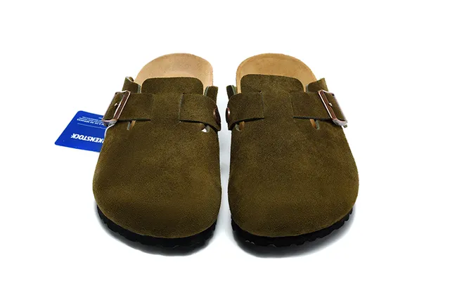 Birkenstock Arizona sabot daim vert olive 4