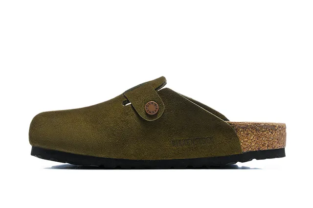 Birkenstock Arizona sabot daim vert olive 5