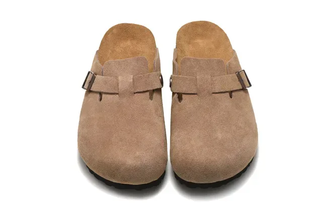 Birkenstock Arizona Tan Suede Buckle Clog 2