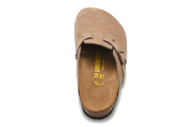 Birkenstock Arizona Tan Suede Buckle Clog 3