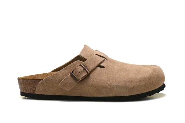 Birkenstock Arizona Tan Suede Buckle Clog 4