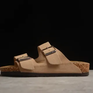 Birkenstock Arizona Tan Suede Two-Strap Casual Sandals