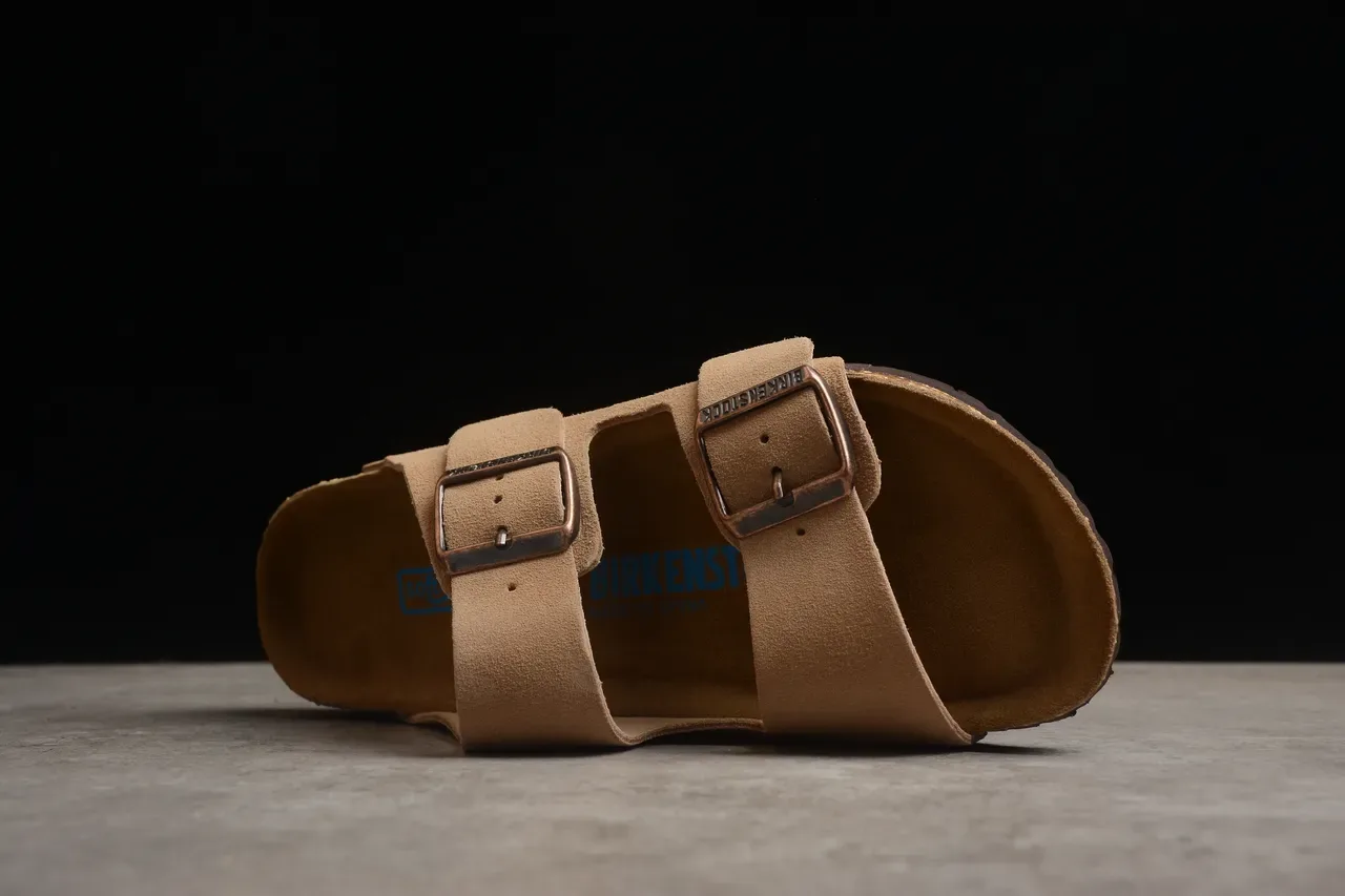 Birkenstock Arizona Tan Suede Two-Strap Casual Sandals 11