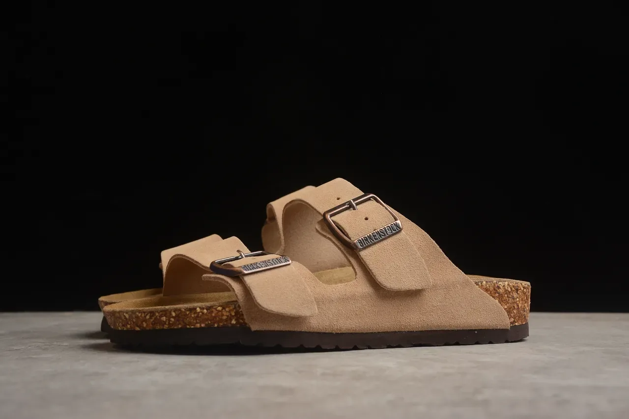 Birkenstock Arizona Tan Suede Two-Strap Casual Sandals 13