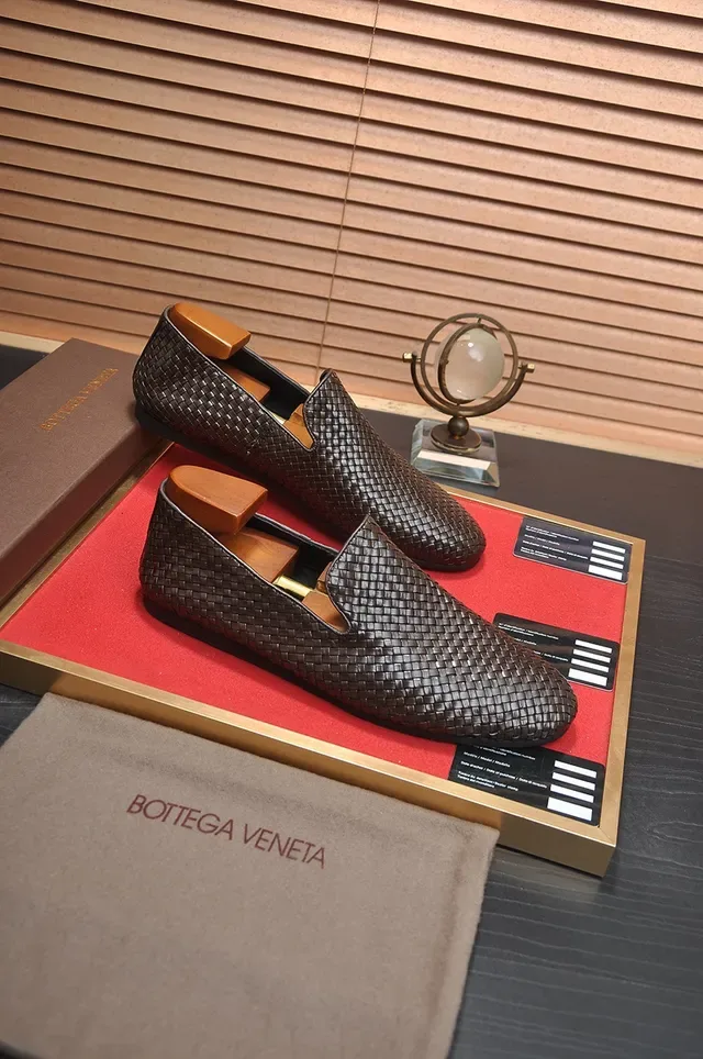Bottega Veneta Andiamo Marron Beige Cuir Intrecciato Mocassin Slip-On 4