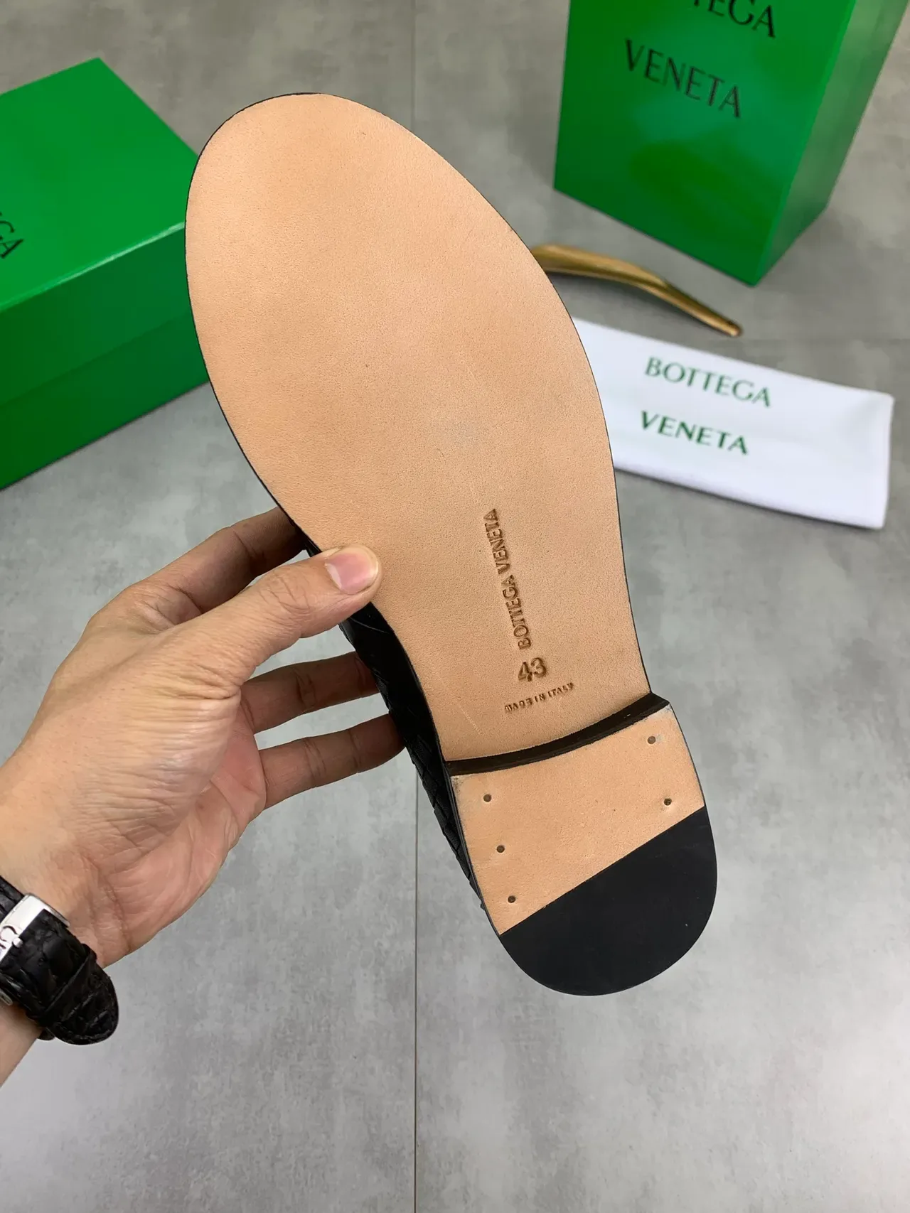 Bottega Veneta Andiamo Intrecciato mocassins à lanière nouée 3