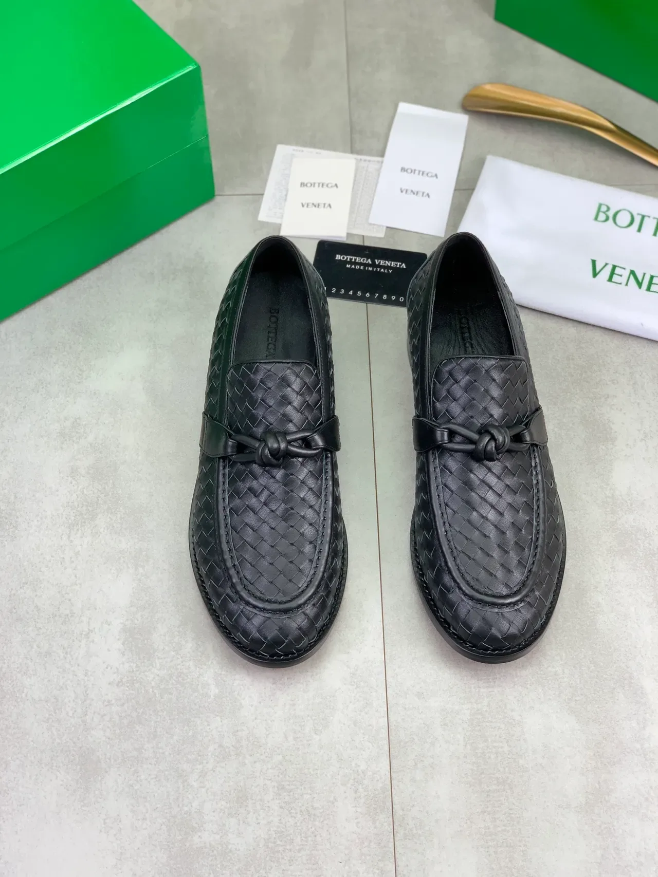 Bottega Veneta Andiamo Intrecciato mocassins à lanière nouée 5