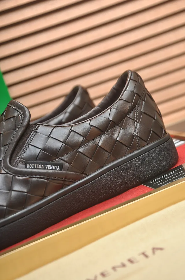 Bottega Veneta Andiamo mocassins marron tissés 2