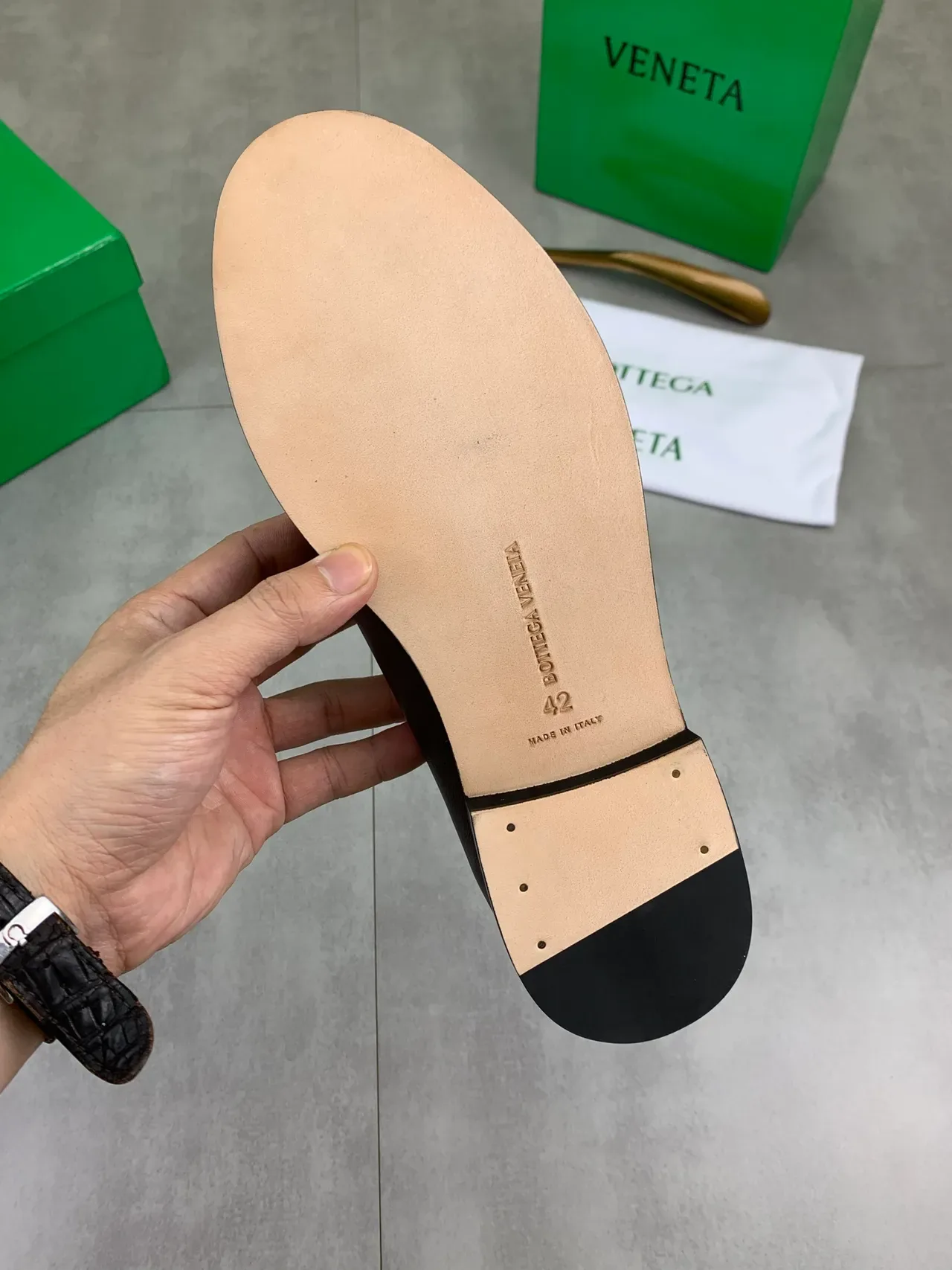 Bottega Veneta بني أسود جلد منسوج فامب slip-on موكاسين 3