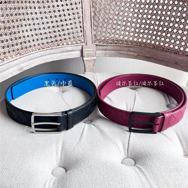 Bottega Veneta Cassette Intrecciato حزام جلد وردي 13