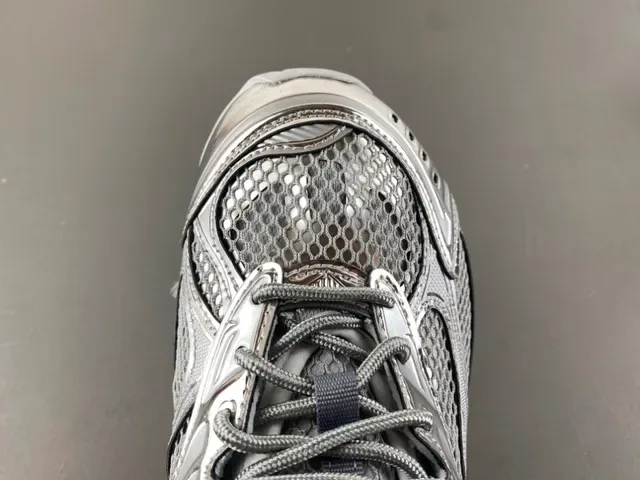 Bottega Veneta Cassette Sneakers Lifestyle Métallique Argenté Maille 5