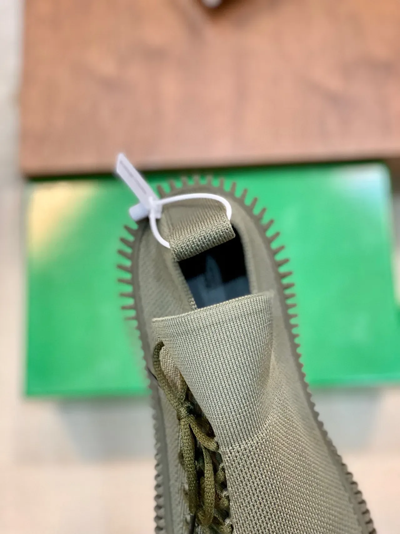 Bottega Veneta Speed Trainer Army Green Lifestyle Sneakers 4